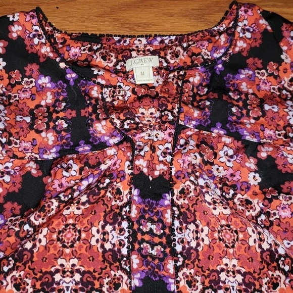 J crew peasant top with mini pompom trim - Picture 6 of 6